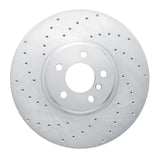 Dynamic Friction 2008-2019 BMW X5 Front Left Drilled Silver Brake Rotor by Dynamic Friction Company 621-31145L