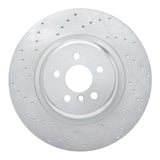 Dynamic Friction 2016-2020 BMW 740e iPerformance xDrive Rear Left Drilled Silver Brake Rotor by Dynamic Friction Company 621-31162L