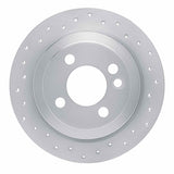 Dynamic Friction 2007-2015 MINI Cooper (Excl Clubman) Rear Left Drilled Silver Brake Rotor by Dynamic Friction Company 621-32003L