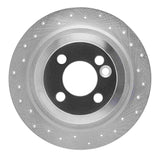 Dynamic Friction 2009-2014 Mini Cooper (Excl Clubman) Rear Left Drilled Silver Brake Rotor by Dynamic Friction Company 621-32007L