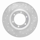 Dynamic Friction 1978-1983 Chevrolet LUV Front Right Drilled Silver Brake Rotor by Dynamic Friction Company 621-37004R