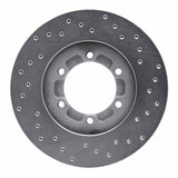 Dynamic Friction 1986-2006 Chevrolet Amigo Front Left Drilled Silver Brake Rotor by Dynamic Friction Company 621-37007L