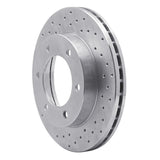 Dynamic Friction 2001-2004 Isuzu Axiom Front Left Drilled Silver Brake Rotor by Dynamic Friction Company 621-37010L