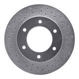 Dynamic Friction 2001-2004 Isuzu Axiom Front Right Drilled Silver Brake Rotor by Dynamic Friction Company 621-37010R