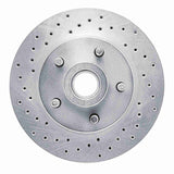 Dynamic Friction 1973-1989 Chrysler Aspen Front Left Drilled Silver Brake Rotor by Dynamic Friction Company 621-39000L