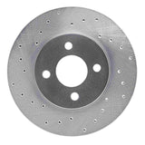 Dynamic Friction 1983-1988 Chrysler 400 Front Left Drilled Silver Brake Rotor by Dynamic Friction Company 621-39002L