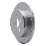 Dynamic Friction 1995-2003 Dodge Neon Rear Left Drilled Silver Brake Rotor by Dynamic Friction Company 621-39008L