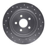 Dynamic Friction 1995-2003 Dodge Neon Rear Left Drilled Silver Brake Rotor by Dynamic Friction Company 621-39008L