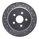 Dynamic Friction 1995-2003 Dodge Neon Rear Left Drilled Silver Brake Rotor by Dynamic Friction Company 621-39008L