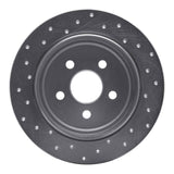 Dynamic Friction 1995-2003 Dodge Neon Rear Right Drilled Silver Brake Rotor by Dynamic Friction Company 621-39008R