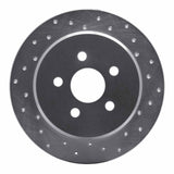 Dynamic Friction 1995-2003 Dodge Neon Rear Right Drilled Silver Brake Rotor by Dynamic Friction Company 621-39008R