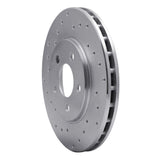 Dynamic Friction 1995-2000 Plymouth Breeze Front Left Drilled Silver Brake Rotor by Dynamic Friction Company 621-39009L