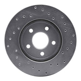 Dynamic Friction 1995-2000 Plymouth Breeze Front Left Drilled Silver Brake Rotor by Dynamic Friction Company 621-39009L