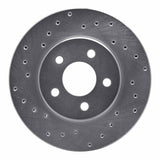 Dynamic Friction 1995-2000 Plymouth Breeze Front Left Drilled Silver Brake Rotor by Dynamic Friction Company 621-39009L