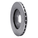 Dynamic Friction 1995-2000 Plymouth Breeze Front Left Drilled Silver Brake Rotor by Dynamic Friction Company 621-39009L
