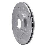 Dynamic Friction 1995-2000 Plymouth Breeze Front Right Drilled Silver Brake Rotor by Dynamic Friction Company 621-39009R