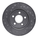 Dynamic Friction 1995-2000 Plymouth Breeze Front Right Drilled Silver Brake Rotor by Dynamic Friction Company 621-39009R