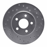 Dynamic Friction 1995-2000 Plymouth Breeze Front Right Drilled Silver Brake Rotor by Dynamic Friction Company 621-39009R