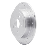 Dynamic Friction 1995-2007 Plymouth Breeze Rear Right Drilled Silver Brake Rotor by Dynamic Friction Company 621-39011R