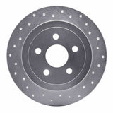 Dynamic Friction 1995-2007 Plymouth Breeze Rear Right Drilled Silver Brake Rotor by Dynamic Friction Company 621-39011R