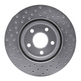 Dynamic Friction 2003-2009 Dodge Neon Front Right Drilled Silver Brake Rotor by Dynamic Friction Company 621-39013R