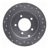 Dynamic Friction 2007-2017 Chrysler 200 Rear Left Drilled Silver Brake Rotor by Dynamic Friction Company 621-39022L