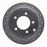 Dynamic Friction 2007-2017 Chrysler 200 Rear Left Drilled Silver Brake Rotor by Dynamic Friction Company 621-39022L