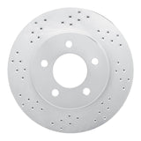 Dynamic Friction 1993-1997 Chrysler Concorde Front Left Drilled Silver Brake Rotor by Dynamic Friction Company 621-40011L