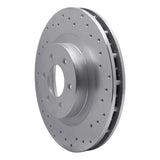 Dynamic Friction 1992-2002 Dodge Viper Rear Right Drilled Silver Brake Rotor by Dynamic Friction Company 621-40014R