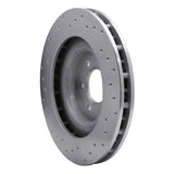 Dynamic Friction 1992-2002 Dodge Viper Rear Right Drilled Silver Brake Rotor by Dynamic Friction Company 621-40014R