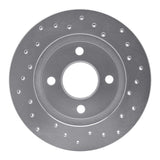 Dynamic Friction 1995-1996 Dodge Neon Front Left Drilled Silver Brake Rotor by Dynamic Friction Company 621-40015L
