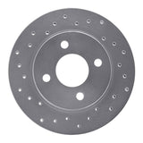 Dynamic Friction 1995-1996 Dodge Neon Front Left Drilled Silver Brake Rotor by Dynamic Friction Company 621-40015L