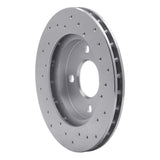 Dynamic Friction 1995-1996 Dodge Neon Front Left Drilled Silver Brake Rotor by Dynamic Friction Company 621-40015L