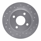 Dynamic Friction 1995-1996 Dodge Neon Front Right Drilled Silver Brake Rotor by Dynamic Friction Company 621-40015R