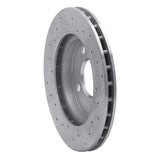 Dynamic Friction 1995-1996 Dodge Neon Front Right Drilled Silver Brake Rotor by Dynamic Friction Company 621-40015R