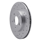 Dynamic Friction 1995-1999 Dodge Neon Front Left Drilled Silver Brake Rotor by Dynamic Friction Company 621-40016L