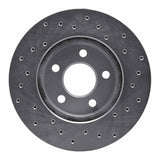 Dynamic Friction 1995-1999 Dodge Neon Front Left Drilled Silver Brake Rotor by Dynamic Friction Company 621-40016L