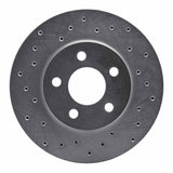Dynamic Friction 1995-1999 Dodge Neon Front Left Drilled Silver Brake Rotor by Dynamic Friction Company 621-40016L