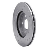Dynamic Friction 1995-1999 Dodge Neon Front Left Drilled Silver Brake Rotor by Dynamic Friction Company 621-40016L