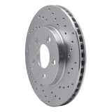 Dynamic Friction 1995-1999 Dodge Neon Front Right Drilled Silver Brake Rotor by Dynamic Friction Company 621-40016R