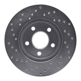 Dynamic Friction 1995-1999 Dodge Neon Front Right Drilled Silver Brake Rotor by Dynamic Friction Company 621-40016R