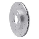 Dynamic Friction 2000-2005 Dodge Neon Front Left Drilled Silver Brake Rotor by Dynamic Friction Company 621-40020L
