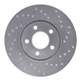 Dynamic Friction 2000-2005 Dodge Neon Front Left Drilled Silver Brake Rotor by Dynamic Friction Company 621-40020L