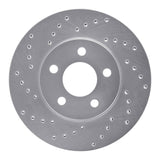 Dynamic Friction 2000-2005 Dodge Neon Front Left Drilled Silver Brake Rotor by Dynamic Friction Company 621-40020L