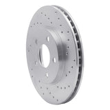 Dynamic Friction 2000-2005 Dodge Neon Front Right Drilled Silver Brake Rotor by Dynamic Friction Company 621-40020R