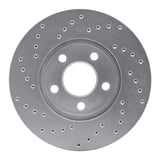 Dynamic Friction 2000-2005 Dodge Neon Front Right Drilled Silver Brake Rotor by Dynamic Friction Company 621-40020R