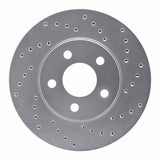 Dynamic Friction 2000-2005 Dodge Neon Front Right Drilled Silver Brake Rotor by Dynamic Friction Company 621-40020R