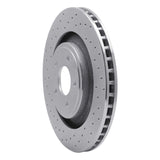 Dynamic Friction 2008-2014 Chrysler 200 Front Left Drilled Silver Brake Rotor by Dynamic Friction Company 621-40025L