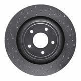 Dynamic Friction 2008-2014 Chrysler 200 Front Left Drilled Silver Brake Rotor by Dynamic Friction Company 621-40025L