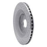 Dynamic Friction 2008-2014 Chrysler 200 Front Left Drilled Silver Brake Rotor by Dynamic Friction Company 621-40025L
